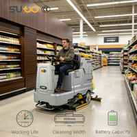 Machine de nettoyage de sols automatique, autolaveuse industrielle pour sols en béton et en époxy
