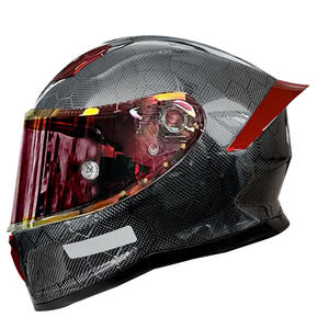 Nouveau casque de moto intégral en fibre de carbone DOT, léger, haute sécurité, adapté aux quatre saisons - Product Image 5