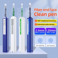Stylo Nettoyeur de Fibre Optique à Un Clic, Plus de 500 Nettoyages, Outil de Nettoyage à Sec des Faces de Raccordement pour FTTx et Connecteurs Mâle/Femelle