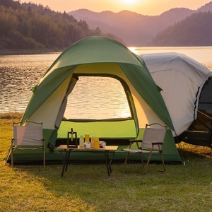 Tente de camping arrière pour voiture familiale, 6-8 personnes, imperméable, trois saisons, abri pliable portable, polyester double couche - Product Image 3