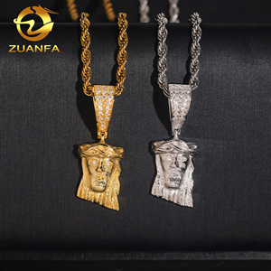 Prix de gros Jésus Moissanite Pendentif Hip Hop Iced Out Design 925 Sterling Silver Plaqué Or Moissanite Pass Diamond Tester - Product Image 1