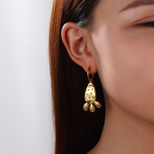 Pendientes de Cactus Colgantes de Moda, Hipoalergénicos, Delicados, Chapados en Oro de 14k y 18k, de Acero Inoxidable 316L, para Mujer - Product Image 2
