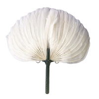 Éventails à main en bambou et plumes personnalisés avec technique de couture pour l'artisanat et les cadeaux faits main
