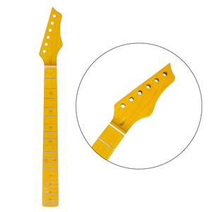 คอกีตาร์ทรง C ขนาด 25.5 นิ้ว ทำจากไม้เมเปิลแคนาดา 22 เฟรต สีเหลืองซาติน จากโรงงานจีน ลดราคาพิเศษ - Product Image 3