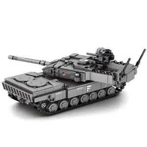 Atacado leopardo tanque 2a7-898 pçs leopardo 2a7 + tanque blocos de construção, com ww2 militar soldado, figuras, brinquedos para crianças 0104