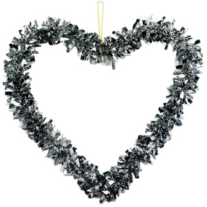 Guirnalda Navideña en Forma de Corazón con Lámina Dorada de 35 cm, Guirnalda Artificial para Colgar en la Pared, Decoración Navideña para Interiores - Product Image 4