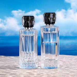 100ml Tall Vertically Striped Glass Perfume <b>Spray</b> <b>Bottle</b> Clip-On <b>Empty</b> Cosmetic <b>Bottle</b> for Women - Product Image 6