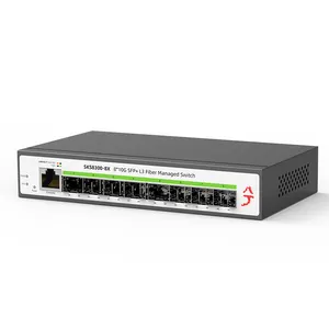 SeekerStor SKS8300-8X 8 Port 10G SFP + L3 yönetilen Port kanal VLAN bölümü WEB/CLI yönetimi için anahtarı DHCP dinamik yönlendirme