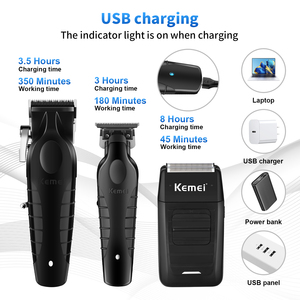 Kit Professionnel Tondeuse Cheveux <span class=keywords><strong>KeMei</strong></span>-2299+<span class=keywords><strong>2296</strong></span>+1102 pour Hommes, Rasoir à Grille & Trousse de Soins du Visage Masculins, Cadeaux pour Hommes - Product Image 3