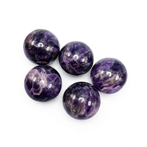 Boule artisanale en pierre d'améthyste - 2 pouces de diamètre et 215 g (0,47 lb) - UNIQUETLEMENT UNE PIÈCE - Product Image 2