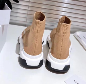 Sepatu kaus kaki rajut pria dan wanita, sneaker pantofel rajut nyaman kasual bernafas - Product Image 4