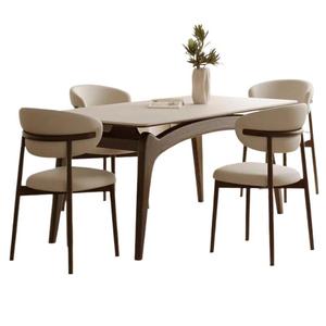 <span class=keywords><strong>Tavolo</strong></span> da Pranzo <span class=keywords><strong>Rettangolare</strong></span> Moderno di Lusso in Legno Massello di Frassino Bianco Impermeabile, Design Semplice <span class=keywords><strong>per</strong></span> Arredamento Sala da Pranzo - Product Image 1