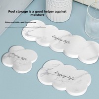 Tapis et sous-verre en terre de diatomée modernes, écologiques, absorbants, à séchage rapide, forme personnalisable, tampon de maquillage, échantillon gratuit