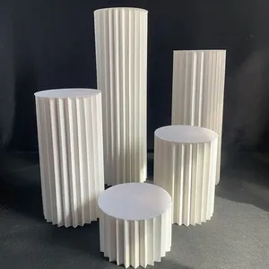 Colonnes <span class=keywords><strong>de</strong></span> fleurs en papier pliables et portables pour centres <span class=keywords><strong>de</strong></span> table <span class=keywords><strong>de</strong></span> <span class=keywords><strong>mariage</strong></span>, style colonne romaine, respectueuses <span class=keywords><strong>de</strong></span> l'environnement - Product Image 2