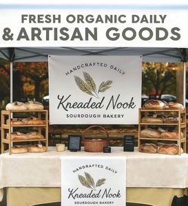 Trois bannières personnalisées, bannière de stand sur mesure pour salon artisanal, affichez votre logo et le nom de votre entreprise, chemin de table, stand pop-up - Product Image 5