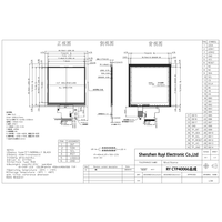 Display LCD TFT Quadrato da 4 Pollici 480*480 Interfaccia RGB Schermo Touch Capacitivo G+G IC GT911 OCA 500nits per Smart Home HMI