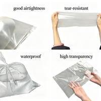 Sac d'eau en plastique HDPE personnalisé OEM avec soufflet inférieur, pochette transparente pour eau potable, sachet film de qualité alimentaire pour liquides et ustensiles de cuisine