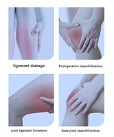 Attelle articulée pour genou, cheville et pied – Orthèse de soutien pour membres inférieurs – Attelle pour fracture de l'articulation du genou – Support de jambe