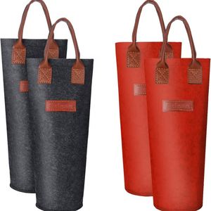 Portable Polyester Wine <b>Carrier</b> <b>Bag</b> with Handle Simple Letter Pattern <b>for</b> Wine <b>Storage</b> and Promotions - Product Image 2