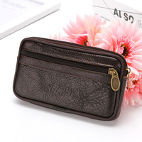 Dompet sabuk pakaian ponsel kulit PU pria kapasitas besar kualitas tinggi dompet harga grosir