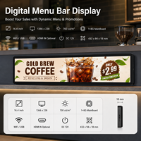 Pantalla LCD Inteligente Ultra Ancha para Señalización Digital en Estantes de Tiendas, Publicidad en Transporte, Restaurantes y Hoteles