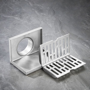 Scarico Laterale a L in Acciaio Inox 304 <span class=keywords><strong>per</strong></span> Parete, Terrazza Esterna, Balcone, Corridoio, Scarico a Pavimento Laterale - Product Image 2
