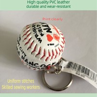 Mini porte-clés de baseball en PVC coloré, en cuir, personnalisé, brillant, pour cadeaux promotionnels, compétitions, souvenirs, artisanat, Gloroad
