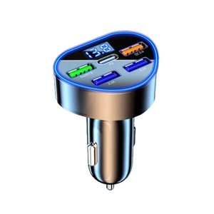 Car <b>Charger</b> 5 Port 120W Fast Charging Digital Display USB <b>Type</b> <b>C</b> QC3.0 PD For Car - Product Image 5