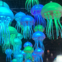 Petit lustre LED en forme de méduse, IP65, changement de couleur, étanche IP65, ambiance de restaurant, paysage, lumières décoratives