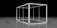 Structure de maison conteneur préfabriquée en acier galvanisé JHCE de 20 pieds, emballage plat pour une assemblage rapide, prix abordable