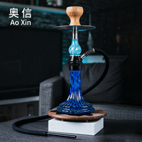 Ensemble de chicha arabe de luxe avec technique de miroir, construction en alliage d'aluminium, design durable pour les fêtes
