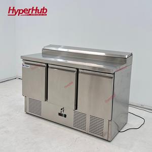 Réfrigérateur <span class=keywords><strong>Saladette</strong></span> à prix d'usine, <span class=keywords><strong>2</strong></span>/3 <span class=keywords><strong>portes</strong></span>, sous-comptoir, équipement de préparation des aliments, comptoir de préparation des salades, refroidisseur - Product Image 1