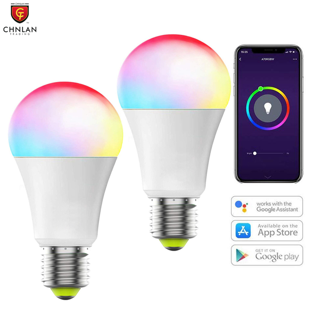 Alexa Voice Control 9W Spotlight E26 E27 B22 Smart Bulb RGB Dimmable Zigbee Multicolor LED Wifi Lamp