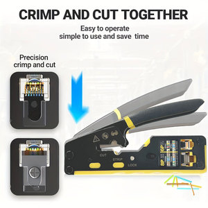 Kìm cắt dây, tuốt vỏ cáp mạng LAN Cat5e Cat6, kẹp cáp, kìm bấm <span class=keywords><strong>6P</strong></span> <span class=keywords><strong>8P</strong></span>, dễ dàng đi qua <span class=keywords><strong>RJ12</strong></span> <span class=keywords><strong>RJ45</strong></span> - Product Image 4