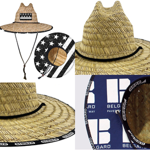 Mới nhất Giá KhuyếN Mãi tùy chỉnh Hollow rơm chapeau paille <span class=keywords><strong>pierside</strong></span> bán buôn rơm nhân viên cứu hộ mũ - Product Image 6