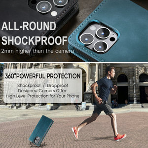 เคสโทรศัพท์แบบย้อนยุคสำหรับ iPhone 15 Pro Max <span class=keywords><strong>2023</strong></span>เคสหนังฝาพับแม่เหล็กสุดหรูสำหรับ iPhone XR 11 12 13 14 15 PRO MAX - Product Image 2