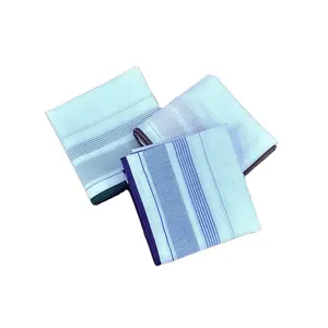 FUBU High Quality Weave Handkerchief 40CM 100% Cotton Soft Wrap Pocket Square Mens Soft Hanky Striped Custom Print Handkerchiefs