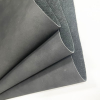 Cuir synthétique PU floqué, tissu en daim artificiel, imitation cuir, cuero sintético para calzado