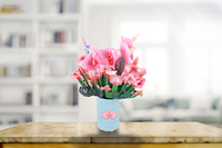 Autocollants fleurs magnifiques en 3d, étiquette cadeau fait à la main, pour la fête des mères, pop-up, pour fabrication de cartes, 50 pièces