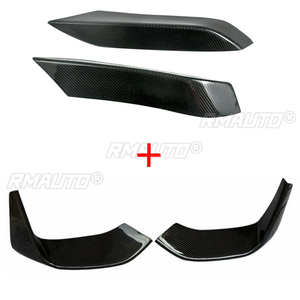 2 pièces pour BMW F80 M3 F82 F83 M4 2014-2019, lames de pare-chocs avant en fibre de carbone véritable, ailerons avant, garnitures de phares antibrouillard - Product Image 6