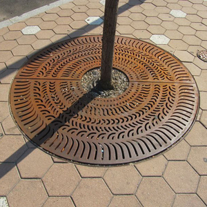 Irregular Corten Steel Art Deco <b>Tree</b> Grates Weather Resistant <b>Outdoor</b> for Sidewalks & Gardens Customizable Sizes - Product Image 5
