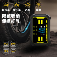 Emergency Starter with Air Compressor 150PSI Portable Car Battery Tire Inflator Air Compressor with Auto Shut-Off Emergency LED