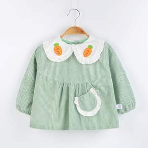 Automne hiver robe de princesse manteau réversible bébé fille vêtements de protection imperméables en arrière manger bavoir vêtements d'extérieur pour bébés - Product Image 4