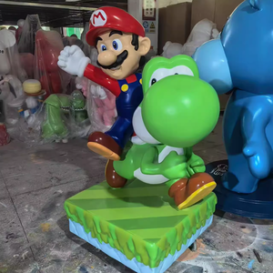 Sculpture de <span class=keywords><strong>Mario</strong></span> <span class=keywords><strong>et</strong></span> statue de <span class=keywords><strong>Luigi</strong></span> grandeur nature, <span class=keywords><strong>figurine</strong></span> en fibre de verre de dessin animé pour aire de jeux pour enfants - Product Image 4