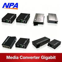 Konverter Media Gigabit A+B Pair 1/4/8 Port 1000Mbps Single Mode Single Fiber SC 3KM Bersertifikasi 3C untuk Kamera IP CCTV