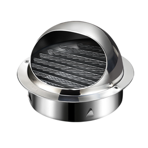 Grille <span class=keywords><strong>d</strong></span>'évacuation murale ronde en acier inoxydable de 8 pouces <span class=keywords><strong>pour</strong></span> hotte de sécheuse, <span class=keywords><strong>extracteur</strong></span> externe et systèmes de ventilation - Product Image 5