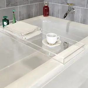 एक्रिलिक Furnituree शेल्फ रैक पारदर्शी एक्रिलिक बाथटब रैक बाथटब ट्रे स्पष्ट बाथटब चायदान शेल्फ AcrylicTrays