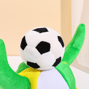 Plush Soccer <b>Bull</b> Horn Hat Foam Party <b>Costume</b> Headwear for Carnival Birthday Game Day Outdoor All-Season Adult - Product Image 4