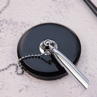 Stylo à encre noire pour signature avec support adhésif, stylo de bureau, stylo de table avec chaîne