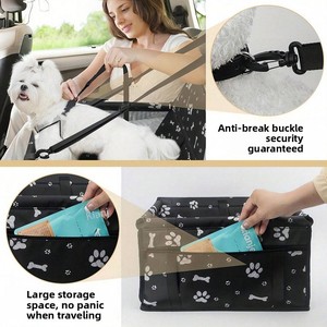 <span class=keywords><strong>Borsa</strong></span> Trasportabile Pieghevole Traspirante per Gatti e Cani, Quadrata, Anti-umidità, <span class=keywords><strong>da</strong></span> Auto, con Chiusura a Cinghia a Pois - Product Image 2
